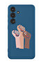 Protective Liquid Silicone Shockproof Case For Samsung Galaxy S24 Plus (Blue) - Girl power