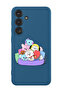 Protective Liquid Silicone Shockproof Case For Samsung Galaxy S24 Plus (Blue) - cute pets