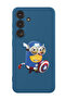 Protective Liquid Silicone Shockproof Case For Samsung Galaxy S24 Plus (Blue) - captain minion