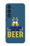 Protective Liquid Silicone Shockproof Case For Samsung Galaxy S24 Plus (Blue) - Here for Beer black