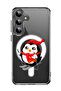 Case for Samsung Galaxy S24 Plus Compatible with MagSafe, Shockproof Bumper Cover skating penguin