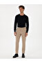 Beige Ex. Slim Fit Fabric Trousers 50311574-Vr011