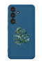 Protective Liquid Silicone Shockproof Case For Samsung Galaxy S24 Plus (Blue) - Monstera Leave