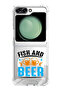 Case for Samsung Galaxy Z Flip 5 Compatible with MagSafe, Shockproof Bumper Case Fish & Beer black
