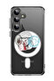 Case for Samsung Galaxy S24 6.2-inch Compatible with MagSafe, Shockproof Phone Bumper Cover Stamps