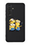 Protective Liquid Silicone Shockproof Case For Samsung Galaxy S24 Plus (Black) - 3 minions