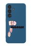 Protective Liquid Silicone Shockproof Case For Samsung Galaxy S24 Plus (Blue) - Eid Mubarak Black