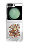 Case for Samsung Galaxy Z Flip 5 Compatible with MagSafe, Shockproof Phone Bumper Cover Pizza dj