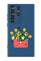 Protective Liquid Silicone Shockproof Case For Samsung Galaxy S24 Ultra (Blue) - flowers in envelope