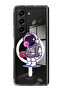 Case for Samsung Galaxy Z Fold 5 Compatible with MagSafe, Shockproof Bumper Case Astronaut holding