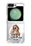 Case for Samsung Galaxy Z Flip 5 Compatible with MagSafe, Shockproof Bumper Case Girl with Style