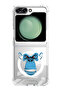 Case for Samsung Galaxy Z Flip 5 Compatible with MagSafe, Shockproof Bumper Case Blue monkey face