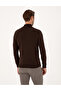 Dark Brown Slim Fit Turtleneck Basic Knitwear Sweater 50314202-Vr084 - 5