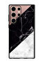 Protective Case For Samsung Galaxy S24 Ultra Hite & Black Marble Top Is Plain