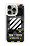 Protective Case Cover For APPLE IPHONE 15 Pro Max Dont Touch My Phone 1 (White Bumper)