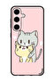 Protective Case Anti Scratch Shock Proof Bumper Cover For Samsung Galaxy S24 Plus Two Cats Love
