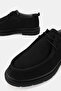 Men's Black Nubuck Khaki Natural Leather Lace up Shoes - 4