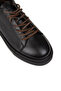 Men's Genuine Leather Black Sneaker Shoes - 5