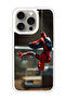 Protective Case Cover For APPLE IPHONE 15 Pro Max Spider Haning (White Bumper)