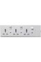 3 Way-Socket Extension Strip, White, Multi-Outlet Power Strip with Individual Switches Witho