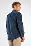 Men's Regular Fit Long Sleeve Petrol Shirt - 2