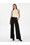 Black Palazzo Fabric Trousers 50312944-Vr046