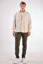Men's Regular Fit Long Sleeve Beige Shirt