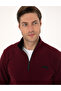 Burgundy Regular Fit Half Zipper Fleece Sweatshirt 50314056-Vr014 - 2