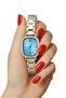 Roman Numeral Women's Wristwatch with Zircon Stone Detail