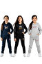 3-Piece Hooded Kangaroo Pocket Printed Girl's Tracksuit Set