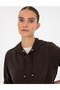 Brown Oversize Modal Blend Hooded Sweatshirt 50314041-Vr029 - 2