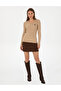 Beige Melange Extra Slim Fit Basic Sweater 50317062-Vr156 - 4