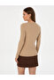 Beige Melange Extra Slim Fit Basic Sweater 50317062-Vr156 - 5