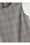 Quality Pieces from Çelebi Store Zero Roba Collar Checkered Embroidered Girl's Dress - 4