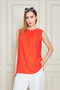 Women's Pearl Detail Round Neck Sleeveless Blouse - Different Colors Available - 5