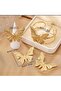Gold Plated Butterfly Bracelet, Earrings and Ring Set Gift for Lover Gift for Mom - 3