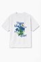 Oversize White Unisex Billie Eilish Wildflower Printed T-Shirt T-Shirt