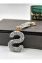 Zircon Stone Charmed Letter Keychain