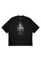 Unisex Oversize Flame Skeleton Printed Boxy Fit Thick Fabric (240Gsm) T-Shirt