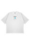 Unisex Oversize Blue Lagoon Cocktail Printed Boxy Fit Thick Fabric T-Shirt