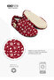 Organic Cotton Baby Booties, Anti-Slip Sole, Burgundy Snow Pattern Booties - 3