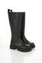 Women's Zippered Above Knee Long Boots Black - 4