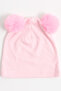 Pompom Baby Girl 0-12 Months Red Pink Ecru Hat - 5