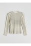 Lcwaikiki Classic Green Crew Neck Striped Women's Bodysuit - 7