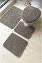 Bathroom Mat 4-Piece Toilet Set Plush and Anti-Slip Base Machine Washable