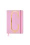 Notebook Monogram Letter Printed Elastic Hard Cover Lined Notebook 168 Sheets - Ç