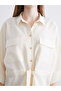 Özmarka New Season White Oversize Women's Shirt - 3