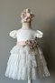 Custom Designed Girls' Formal Dress, Layered Skirt, Floral Details, Lace Details, with Accessories_M2459 - 4