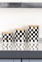 Set of 3 Ceramic Checkered Pattern Gold Gilded Checkered Sugar Bowl Tea Coffee Storage Container Spice Container - 4