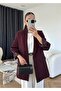 Kadın Leopar Desenli Astarlı Blazer Ceket